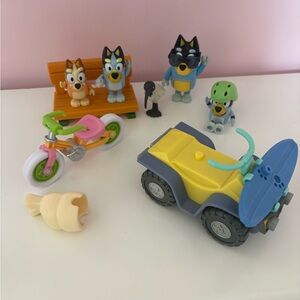 Bluey bicycle and beach surf set